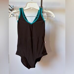 Yumiko “Sonoya” Cross Back Brown with Turquise Leotard